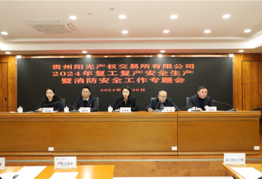 開足馬力 全力以“復” ——貴州陽光產(chǎn)權交易所召開2024年復工復產(chǎn)安全生產(chǎn)暨消防安全工作專題會